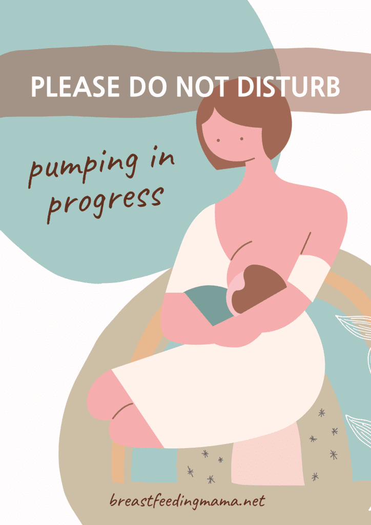 breast pumping signs for work